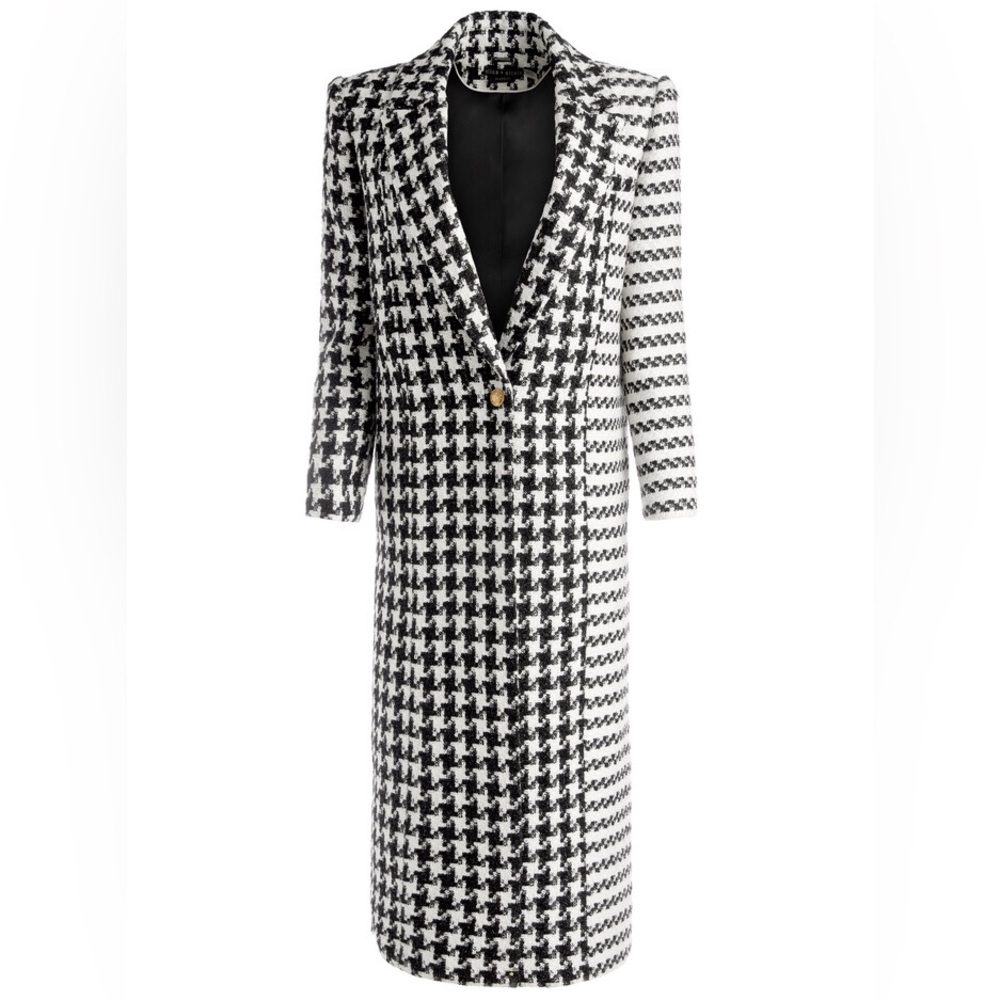 Alice + Olivia Colley Long Tweed Coat
